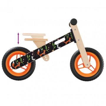 Bicicletă de echilibru pentru copii, imprimeu și portocaliu - Img 5
