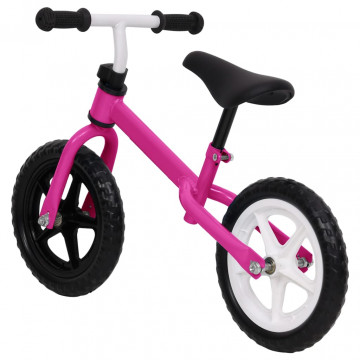 Bicicletă pentru echilibru 12 inci, cu roți, roz - Img 3