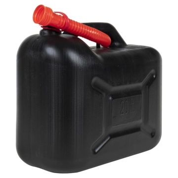 Bidon de combustibil, pipă flexibilă, 3 buc. negru 20 L plastic - Img 4
