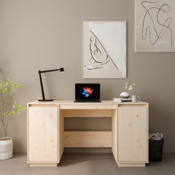 Birou, 140x50x75 cm, lemn masiv de pin - Img 1