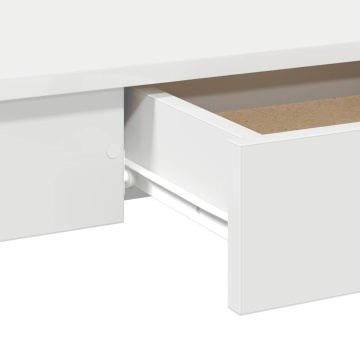 Birou, alb, 100x45x75 cm, PAL - Img 7