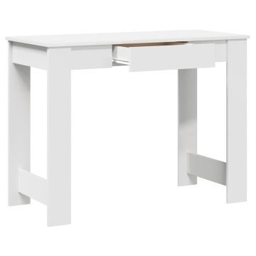 Birou, alb, 100x45x75 cm, PAL - Img 8