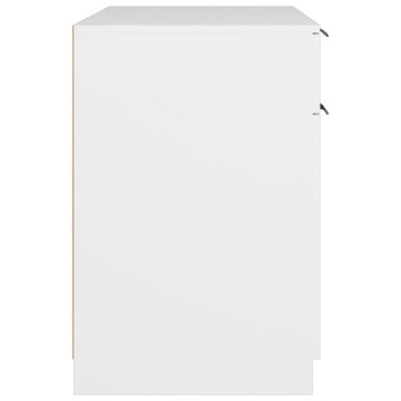 Birou, alb, 100x50x75 cm, lemn prelucrat - Img 7