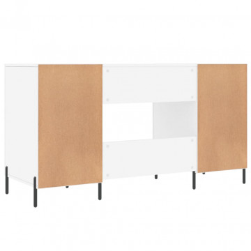Birou, alb, 140x50x75 cm, lemn compozit - Img 7