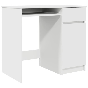 Birou alb 86x49x76 cm lemn prelucrat - Img 2