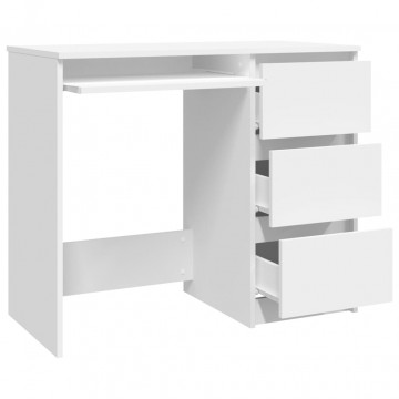 Birou, alb, 90 x 45 x 76 cm, PAL - Img 4