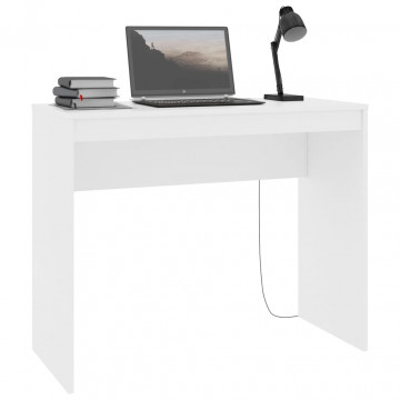 Birou, alb, 90x40x72 cm, lemn prelucrat - Img 3