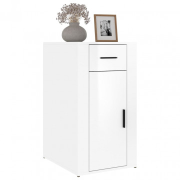 Birou, alb extralucios, 40x49x75 cm, lemn prelucrat - Img 4
