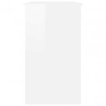 Birou, alb extralucios, 90 x 45 x 76 cm, PAL - Img 5