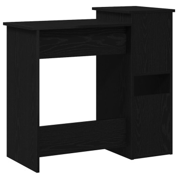 Birou cu rafturi, negru, 84x40x78 cm, PAL - Img 6