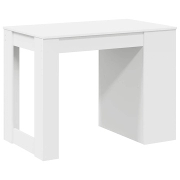 Birou cu sertar și raft alb 102x62x77,5 cm lemn prelucrat - Img 6