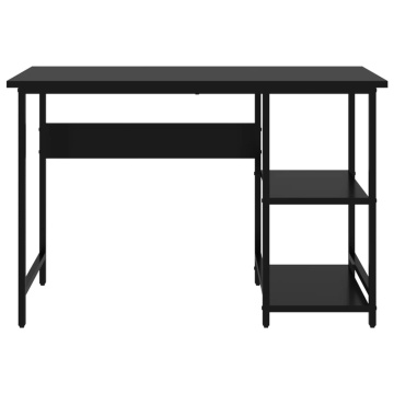 Birou de calculator, negru, 105x55x72 cm, MDF și metal - Img 3