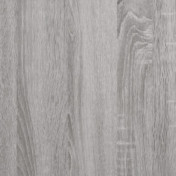 Birou de colț, gri sonoma, 200x50x76 cm, lemn prelucrat - Img 7