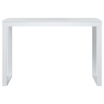 Birou de computer, alb, 110x60x73 cm, lemn prelucrat - Img 3