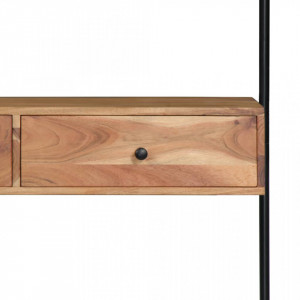 Birou de perete, 90 x 40 x 170 cm, lemn masiv de acacia - Img 3