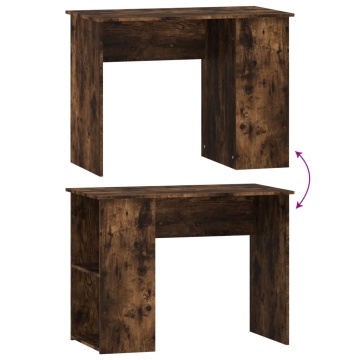 Birou, stejar afumat, 100x55x75 cm, lemn prelucrat - Img 5