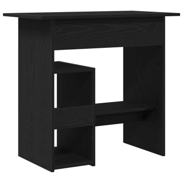 Birou Stejar negru 80x45x74 cm Lemn prelucrat - Img 7