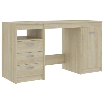Birou, stejar Sonoma, 140 x 50 x 76 cm, lemn prelucrat - Img 2