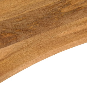 Blat birou cu decupaj curbat 100x50x2,5cm lemn masiv mango brut - Img 6