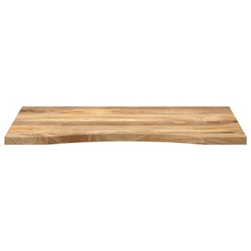 Blat birou cu decupaj curbat 80x60x2,5 cm lemn masiv mango brut - Img 3