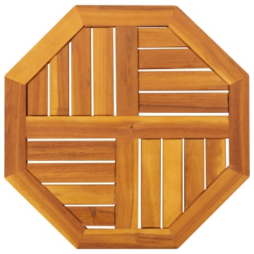 Blat de masă, 50x50x2 cm, octogonal, lemn masiv acacia - Img 1