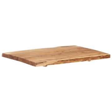 Blat de masă, 60x(50-60)x3,8 cm, lemn masiv de acacia - Img 7