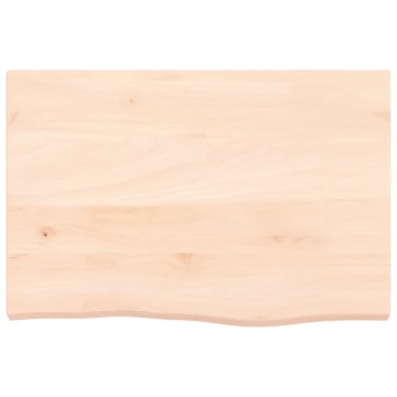 Blat de masă, 60x40x(2-4) cm, lemn masiv de stejar netratat - Img 3