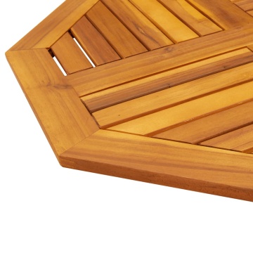 Blat de masă, 70x70x2 cm, octogonal, lemn masiv acacia - Img 6