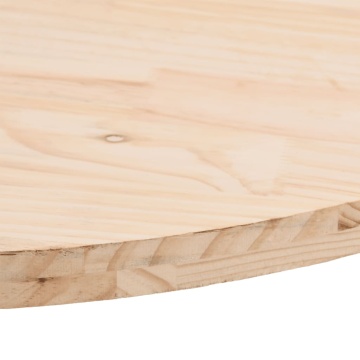 Blat de masă, 90x45x2,5 cm, lemn masiv de pin, oval - Img 7