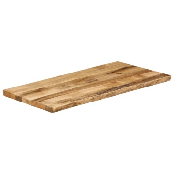 Blat de masă contur organic 100x60x2,5 cm lemn masiv mango brut - Img 2