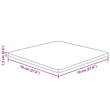 Blat de masă pătrat,70x70x1,5cm, lemn masiv stejar netratat - Img 4