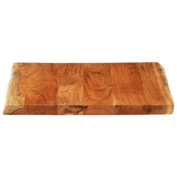 Blat de masă pătrată 60x60x3,8 cm lemn masiv acacia margine vie - Img 4