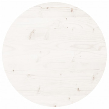 Blat de masă rotund, alb, Ø50x3 cm, lemn masiv de pin - Img 2