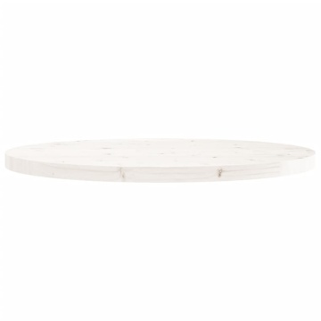 Blat de masă rotund, alb, Ø90x3 cm, lemn masiv de pin - Img 4
