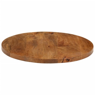 Blat de masă rotund, Ø 40x2,5 cm, lemn masiv de mango brut - Img 4