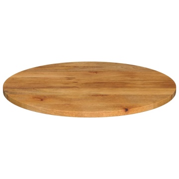 Blat de masă rotund, Ø 70x2,5 cm, lemn masiv de mango brut - Img 3