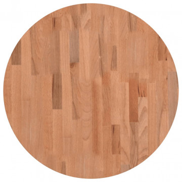 Blat de masă rotund, Ø60x1,5 cm, lemn masiv de fag - Img 2
