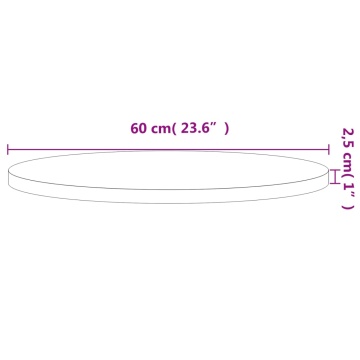 Blat de masă rotund, Ø60x2,5 cm, lemn masiv de fag - Img 4
