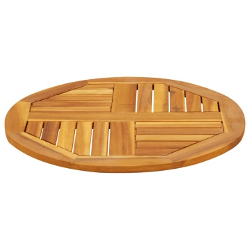 Blat de masă rotund, Ø60x2 cm, lemn masiv de acacia - Img 3