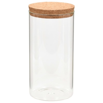 Borcane din sticlă depozitare, capac de plută, 6 buc., 1100 ml - Img 3