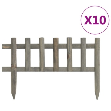 Borduri de gazon,10 buc., 4,4 m, lemn de brad - Img 1