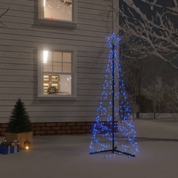 Brad de Crăciun conic, 200 LED-uri, albastru, 70x180 cm - Img 1