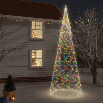 Brad de Crăciun cu țăruș, 3000 LED-uri, multicolor, 800 cm - Img 1