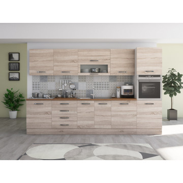 Bucatarie Alfa 320, sonoma, blat termic nuc, corp pentru cuptor incorporabil - Img 8