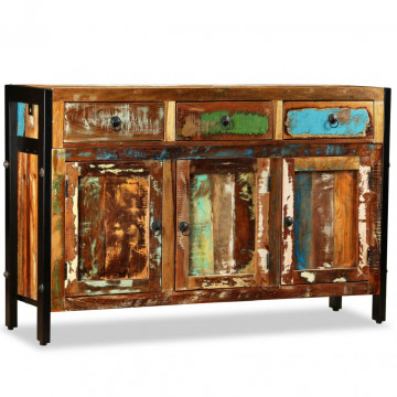Bufet din lemn masiv reciclat, 120x35x76 cm - Img 1