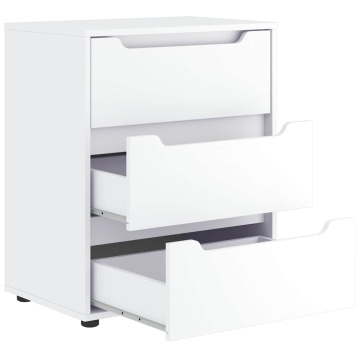 Bufetă „VISNES” alb 60x40x73 cm lemn prelucrat - Img 5