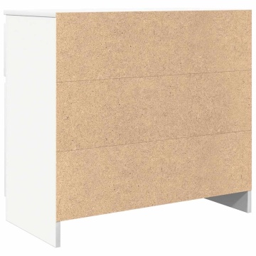 Bufetă cu sertar alb 71x35x65 cm din lemn prelucrat - Img 7