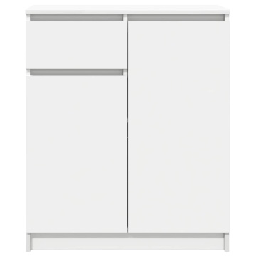 Bufetă cu sertar alb 71x35x84 cm din lemn prelucrat - Img 5
