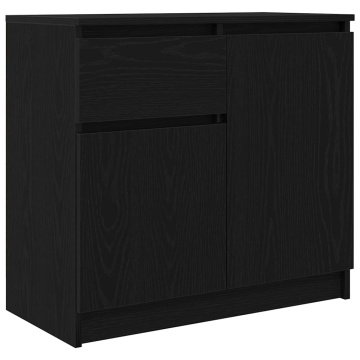 Bufetă cu sertar Stejar negru 71x35x65 cm Lemn prelucrat - Img 2
