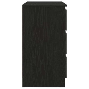 Bufetă cu sertar Stejar negru 71x35x65 cm Lemn prelucrat - Img 6